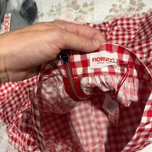 Fiorucci Red and White Checkered Skirt